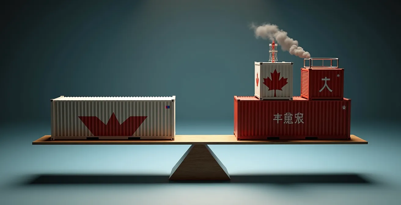 Visualisation comparative des coûts de production entre l'Asie et le Canada