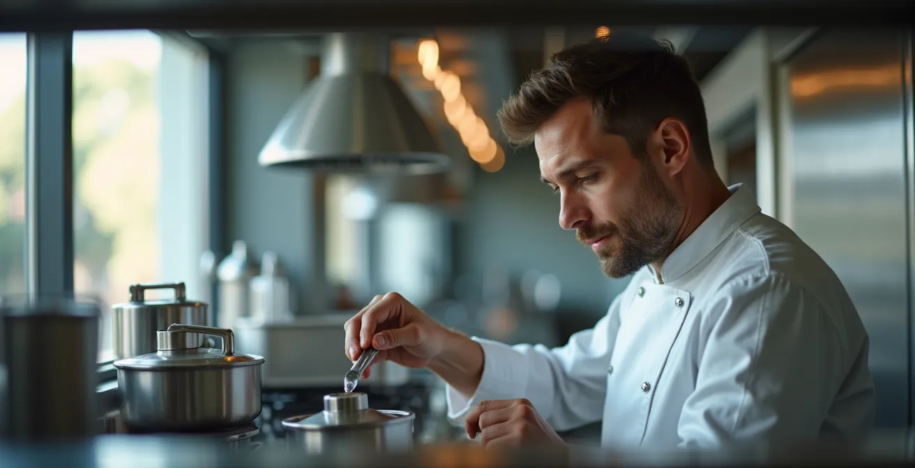 Cuisine modulaire préfabriquée dans un conteneur maritime transformé