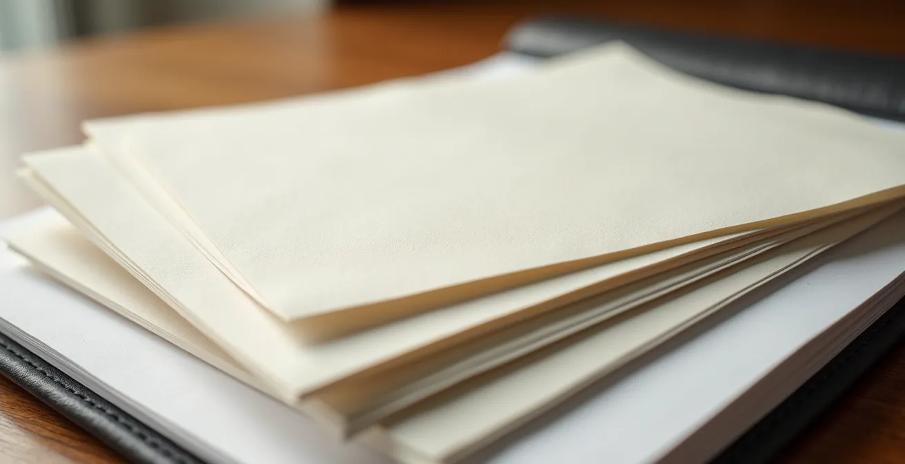 Vue macro détaillée de documents de candidature soigneusement organisés pour un programme d'accélération