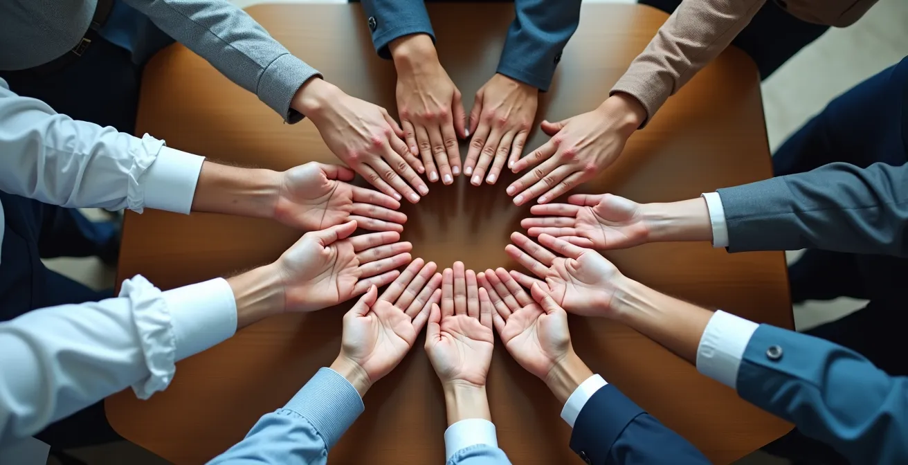 Représentation symbolique d'un réseau de connexions humaines dans un bureau québécois