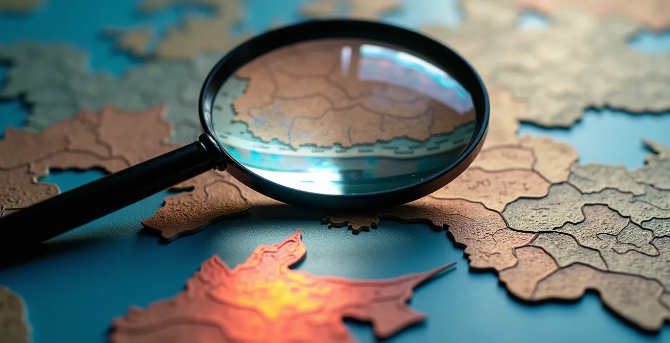 Métaphore visuelle de la vérification factuelle des contenus IA